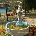 Hot Sale Outdoor sexy lady female sculptures metal bronze fountain